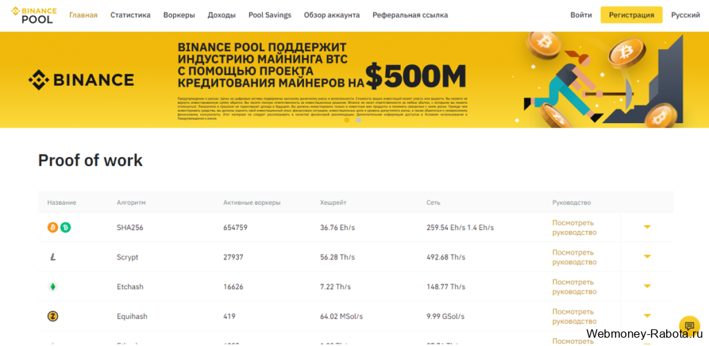 Облачный майнинг на Бинансе