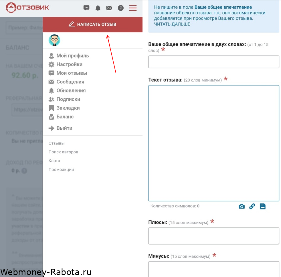 отзовик заработок