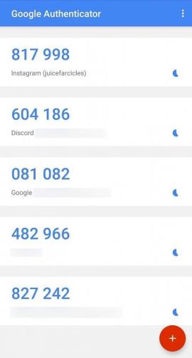 google authenticator коды